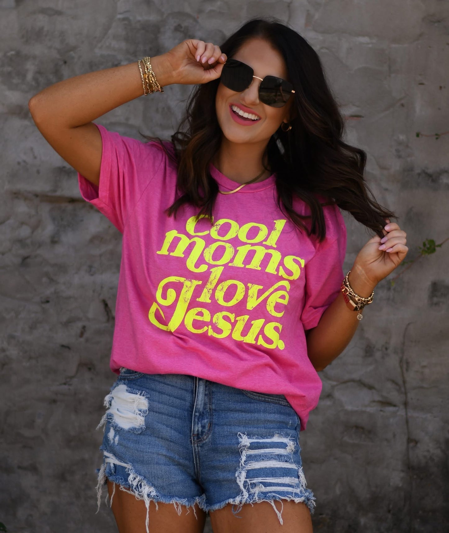 Cool Moms Love Jesus Graphic Tee