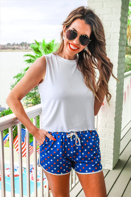 Americana Polka Dot Everyday Shorts