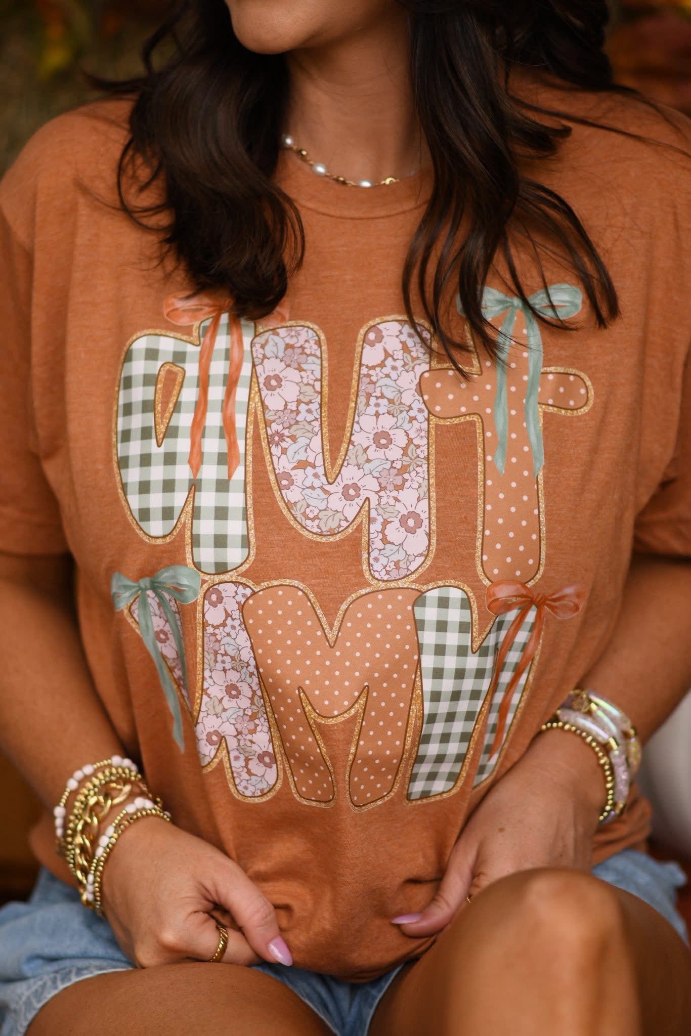 Autumn Faux Patch Graphic Tee
