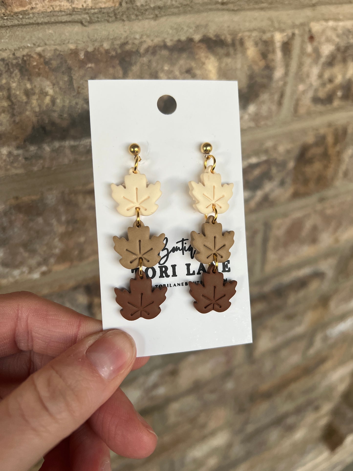 Neutral Leaves Earrings