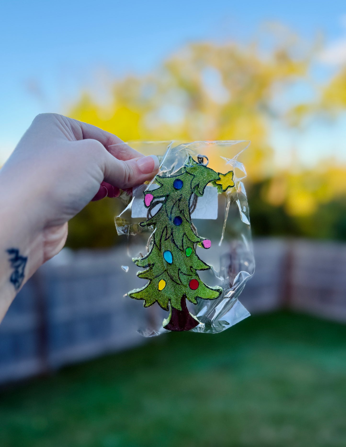 Christmas Tree Car Air Freshie (Texas Pecan Pie Scent)