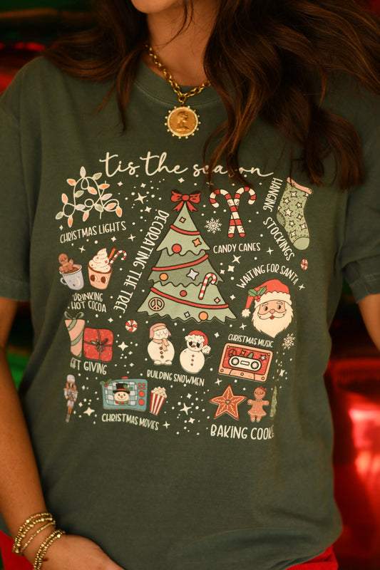 Tis The Season Icons Graphic Tee