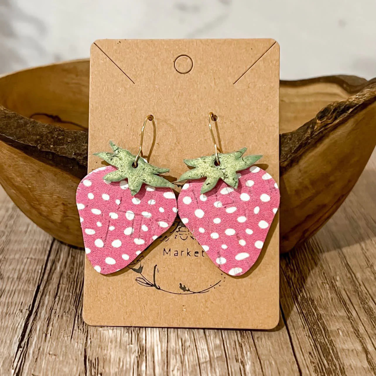 Pink Strawberry Earrings