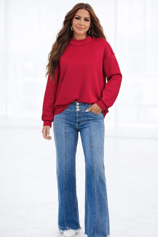 Blue High Waist Flare Jeans