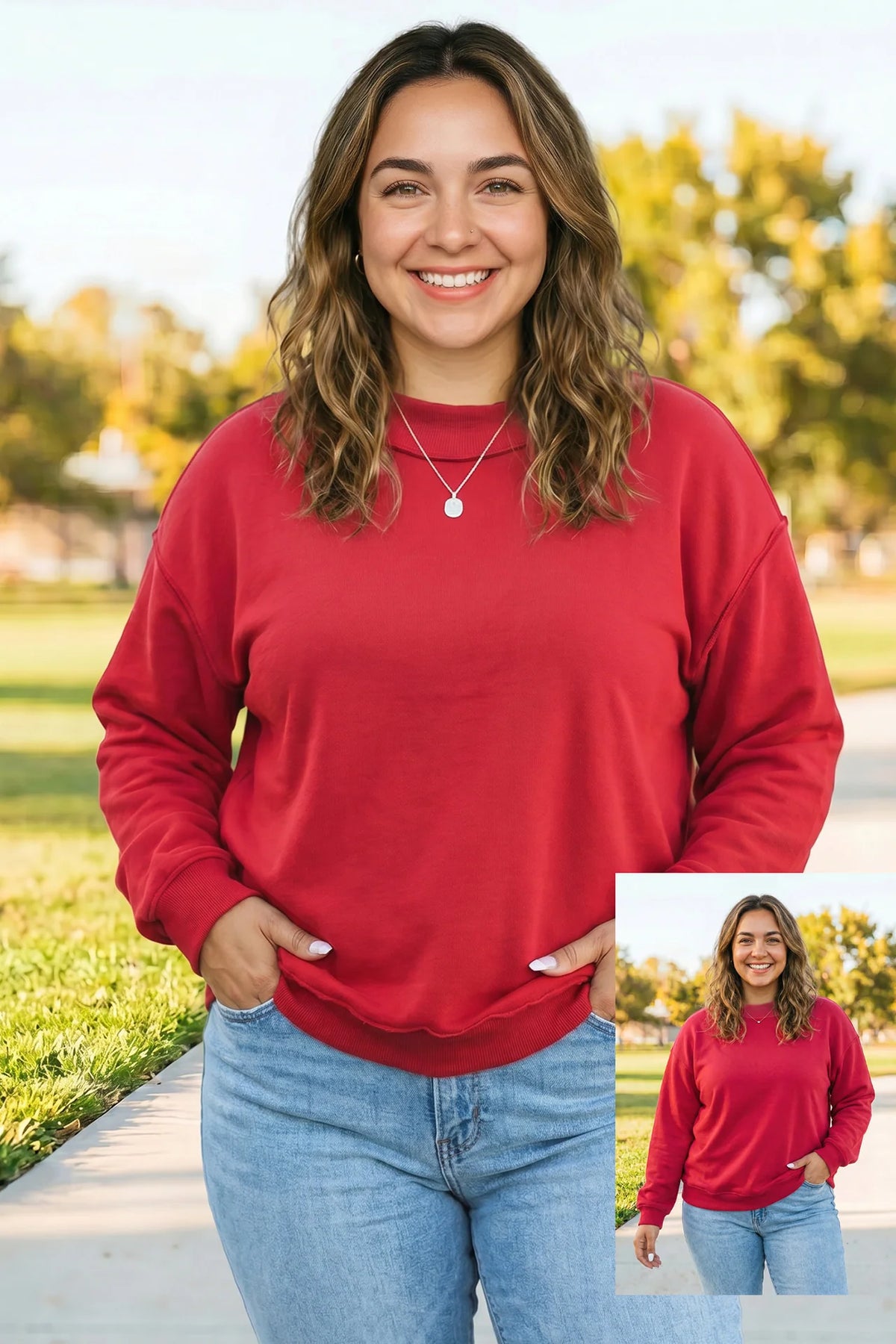 *PREORDER* Plus+ Exposed Seam Reversible Sweatshirt *multiple colors*