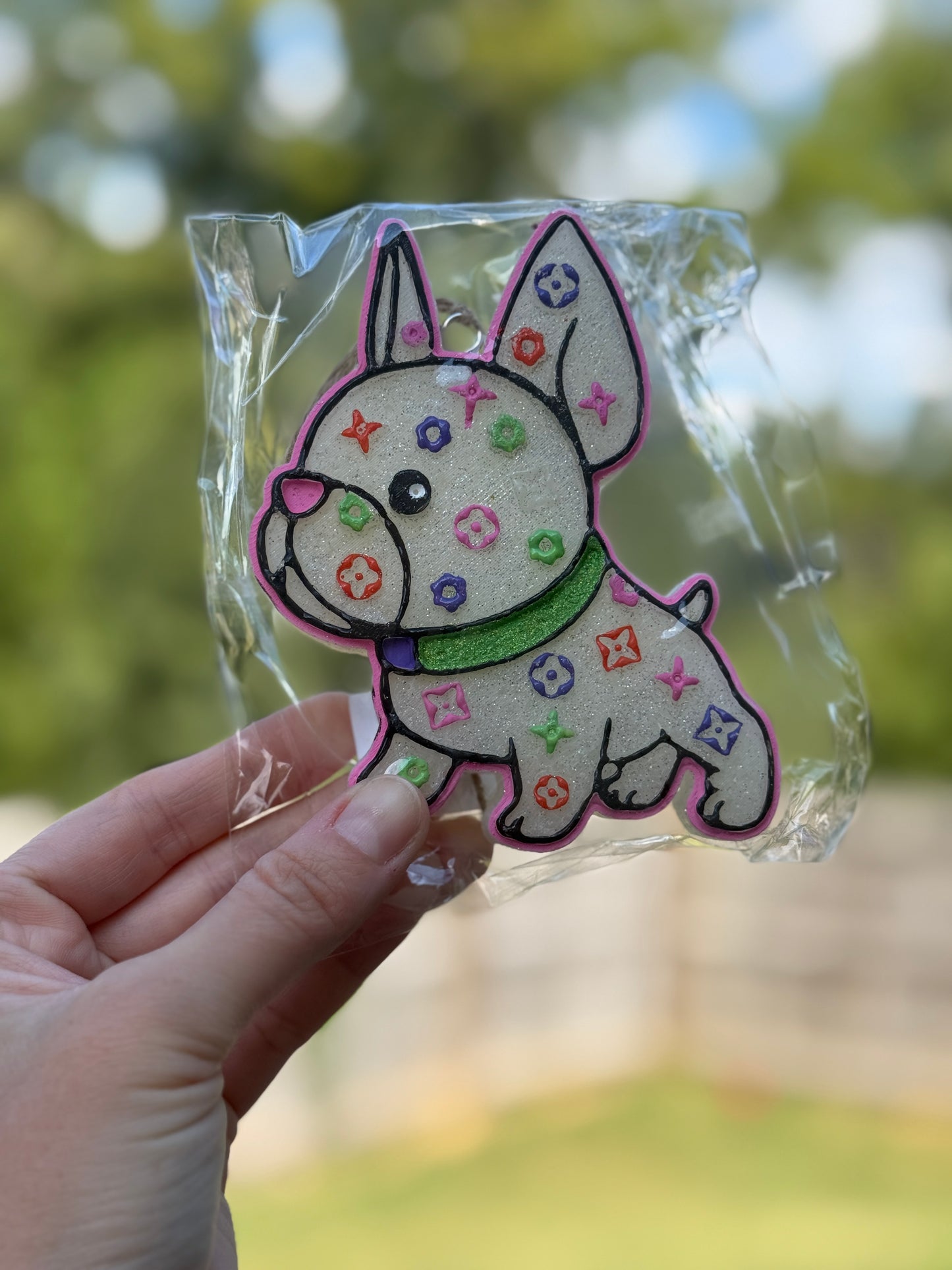 Puppy Car Air Freshie (Cinnamon Buns Scent)
