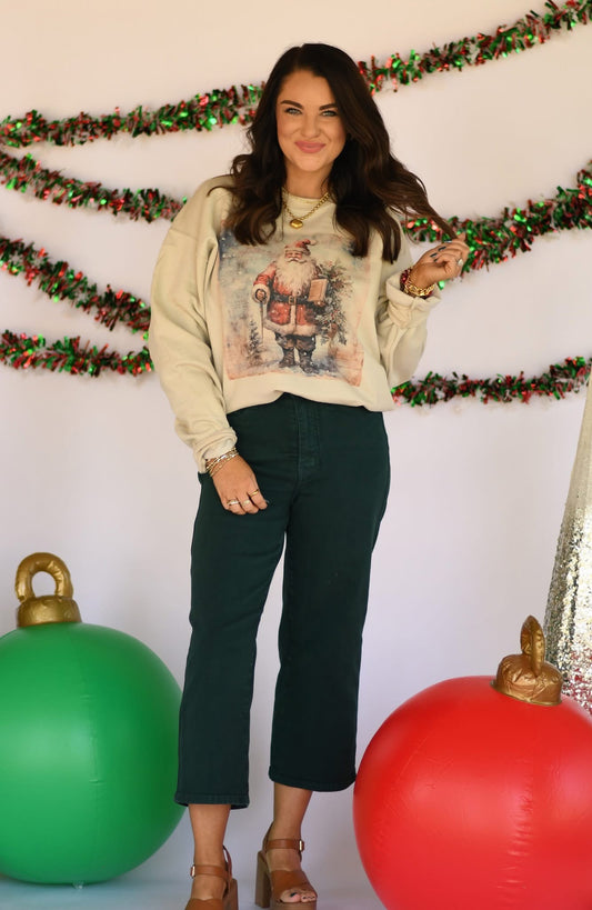 Vintage Santa Graphic Sweatshirt