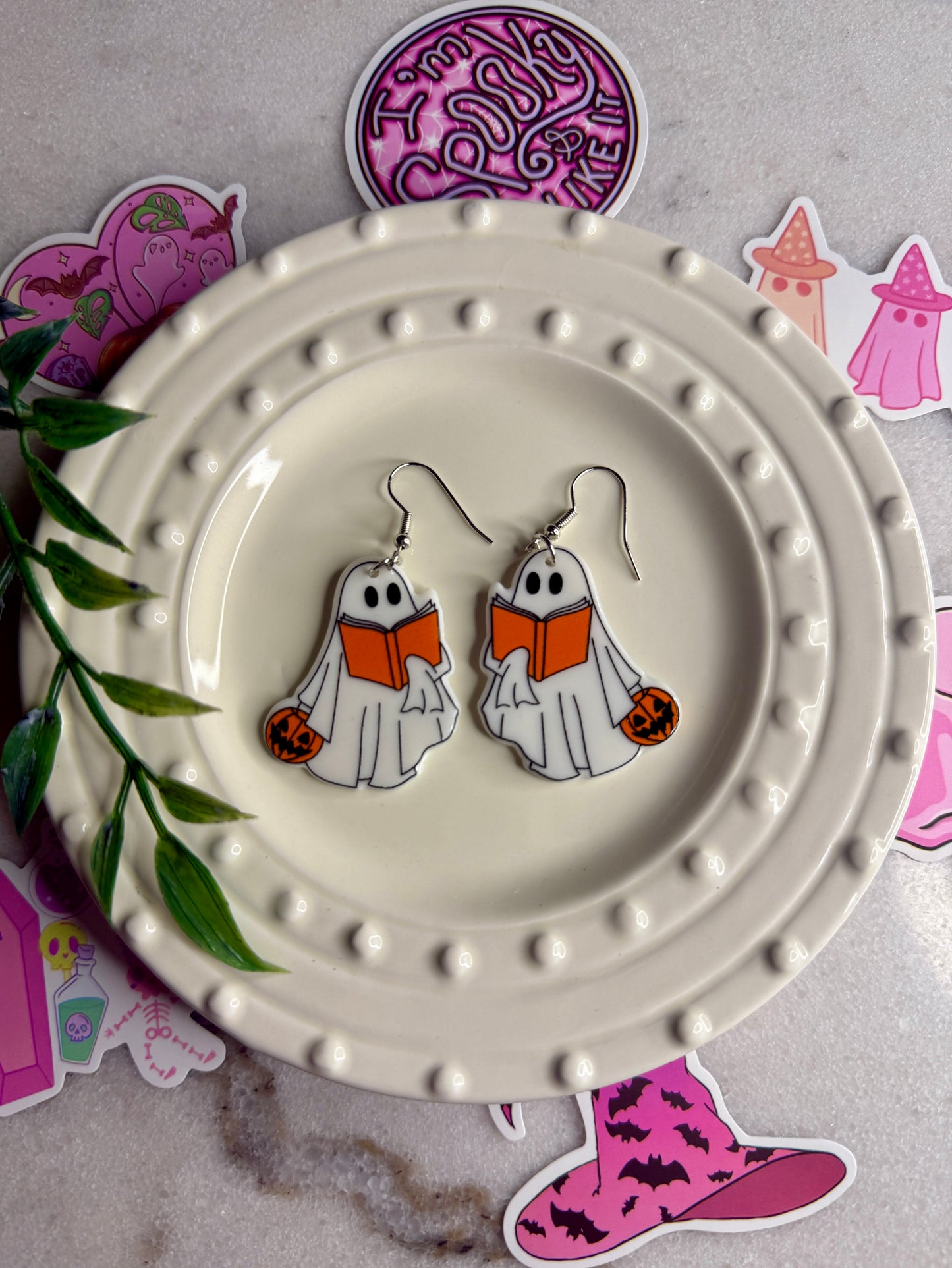 Boo Book Earrings