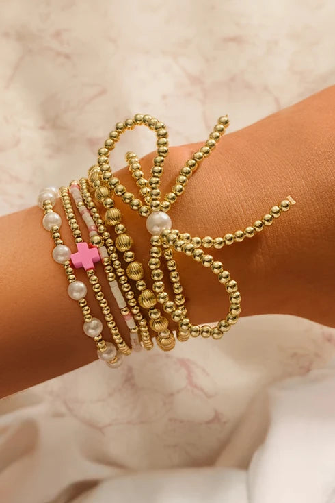 Bow & Cross Bracelet Stack