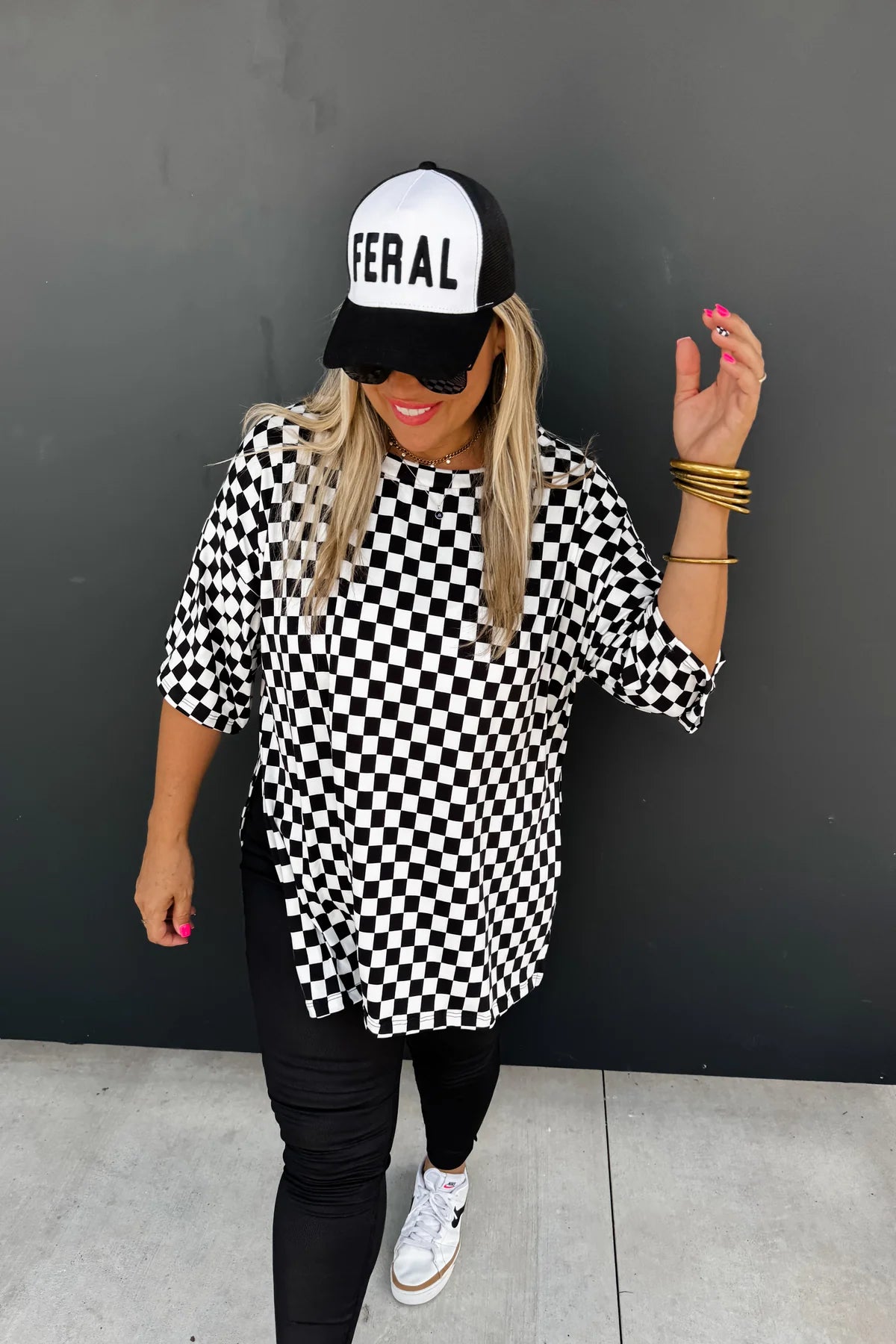 Check Her Out Side Slit Top Plus+