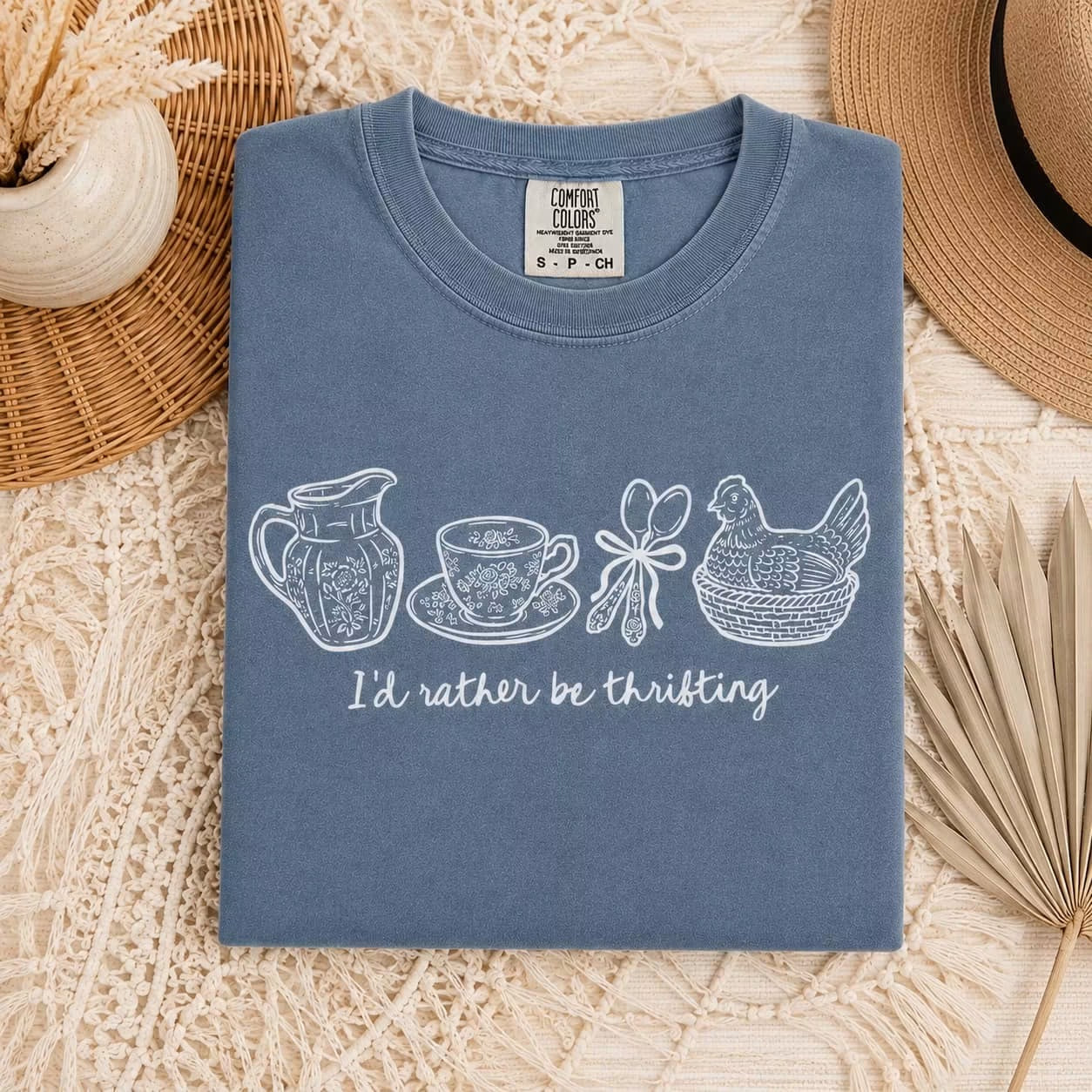 Rather Be Thriftin Hen on Nest Graphic Tee