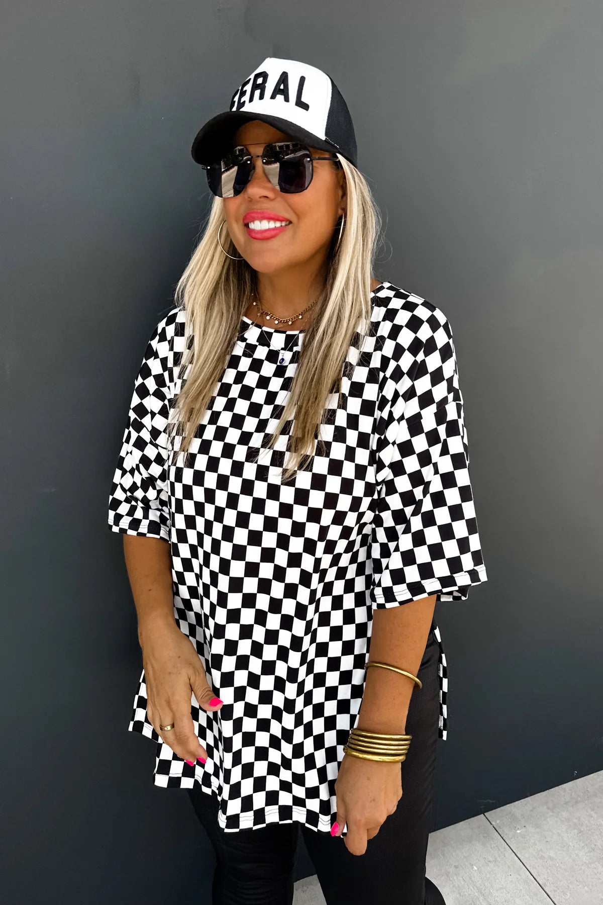 Check Her Out Side Slit Top Plus+