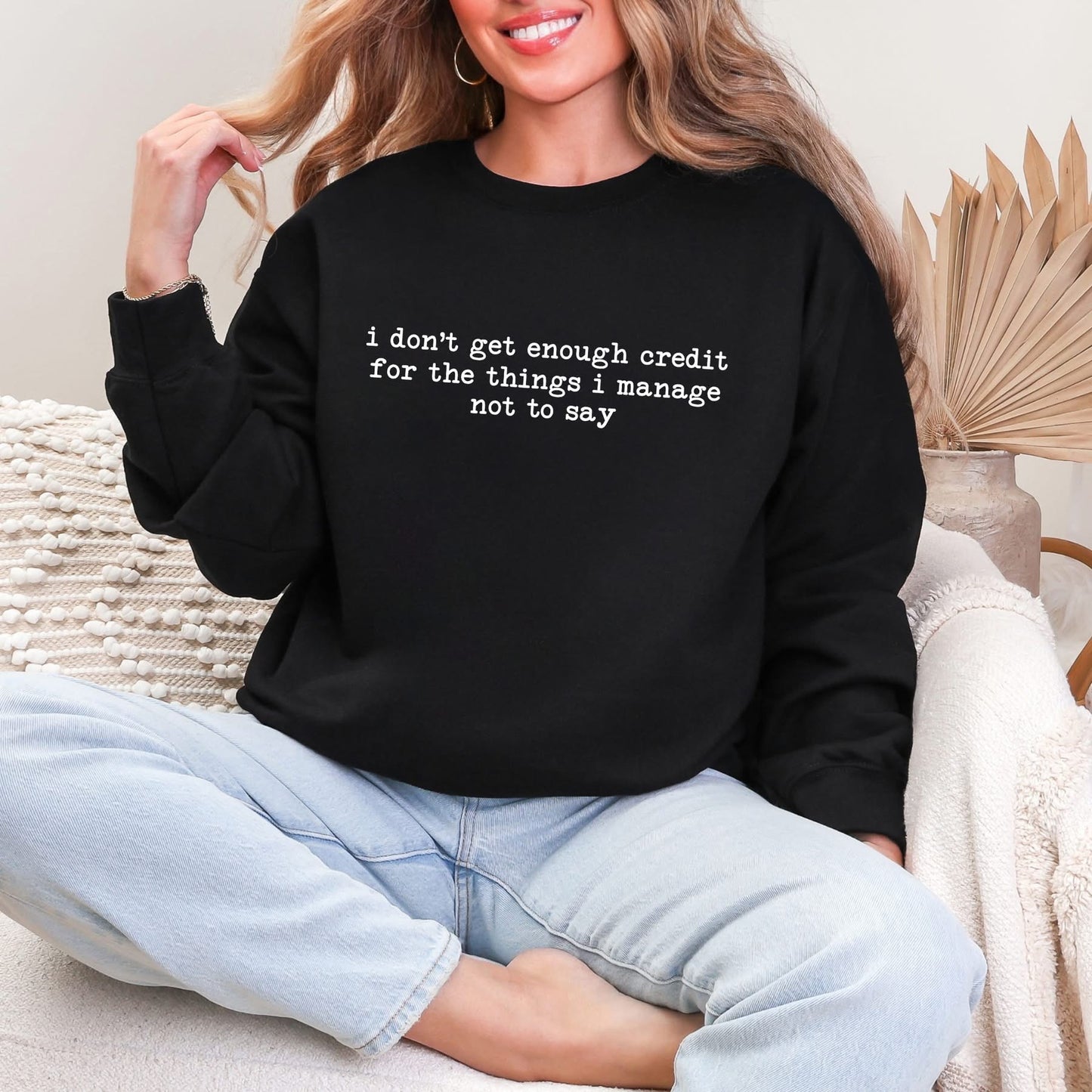 Enough Credit Graphic Sweatshirt