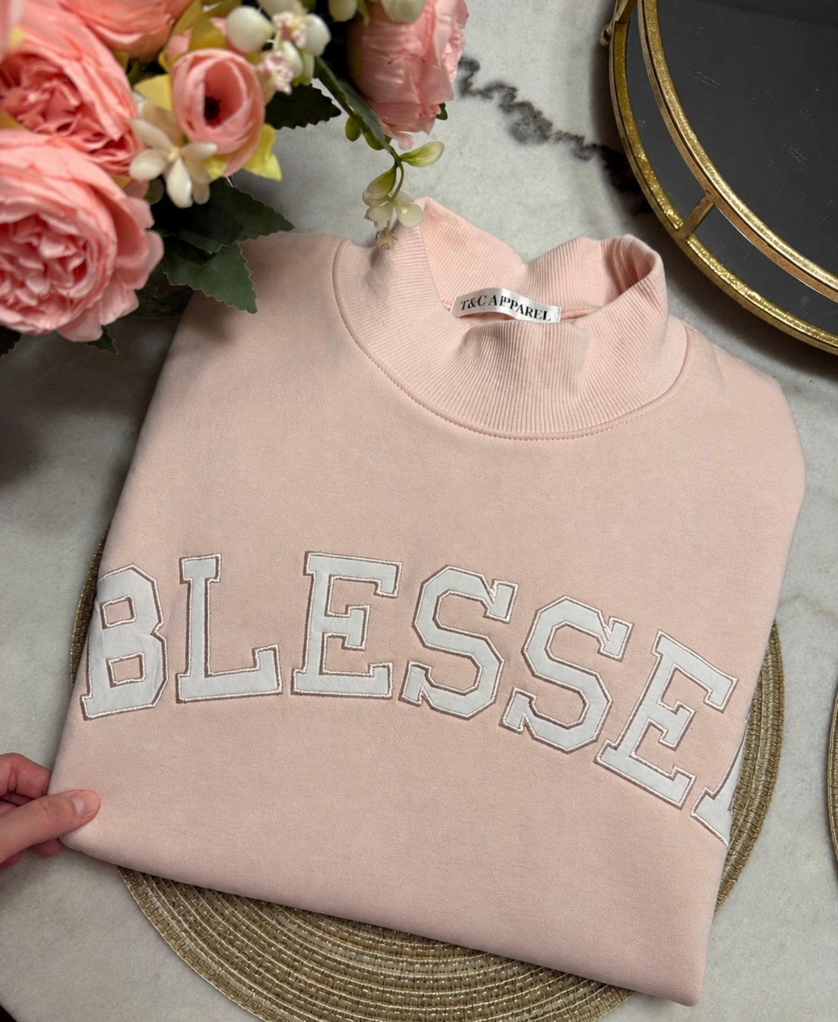 Blessed Light Pink Sweater