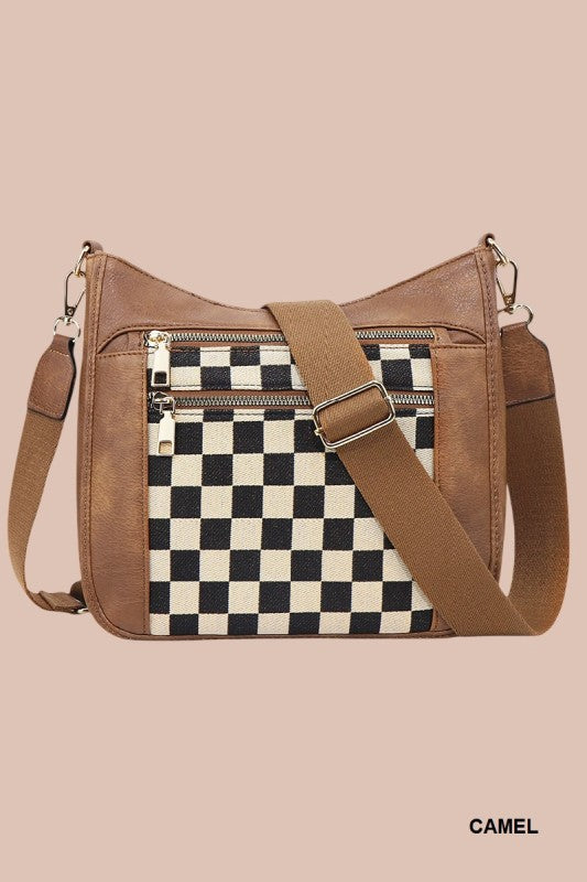 Checker Canvas Messenger Bag