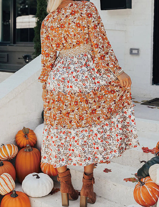 Elegant Floral Maxi Dress