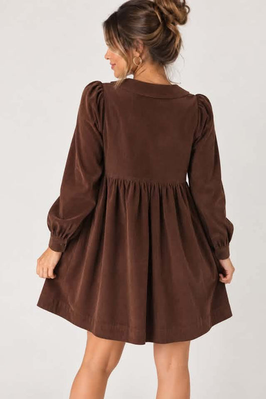 *PREORDER* Bow Knot Corduroy Dress