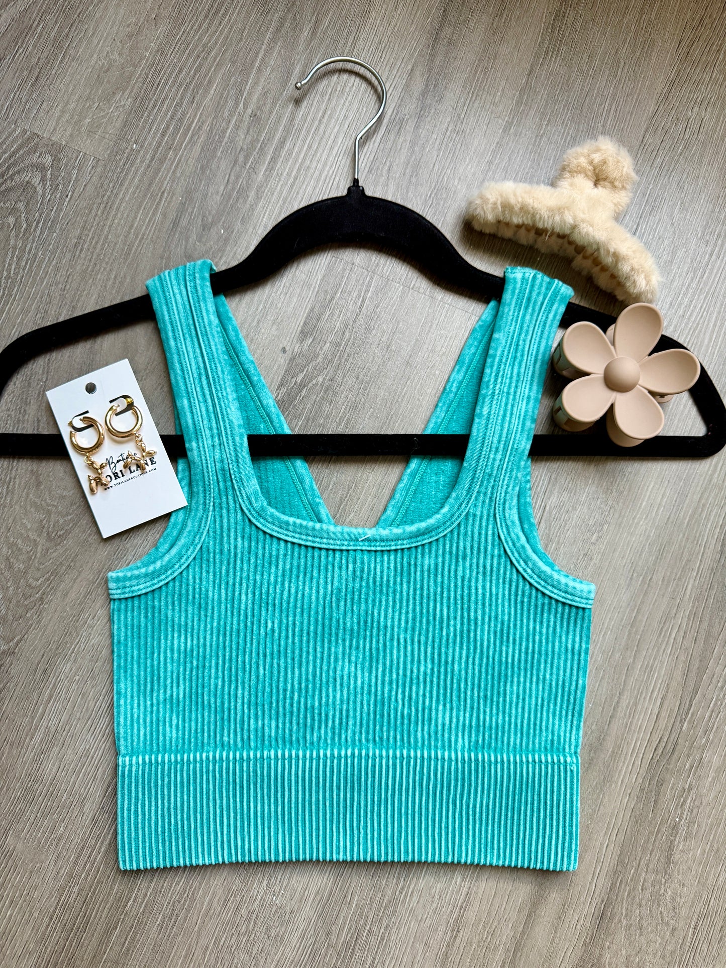 Teal Acid Wash Reversible Brami