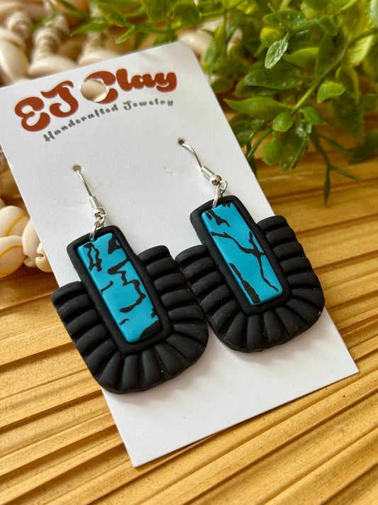 Turquoise Clay Earrings