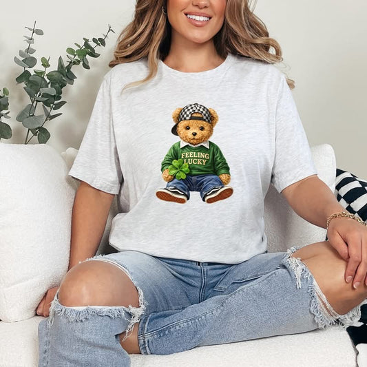 Feeling Lucky Teddy Bear Graphic Tee
