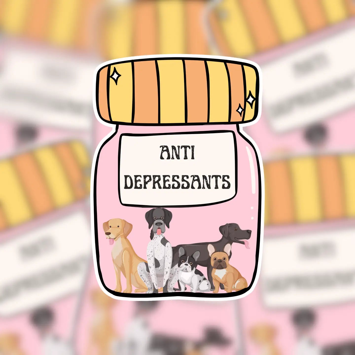 Antidepressants Dog Sticker