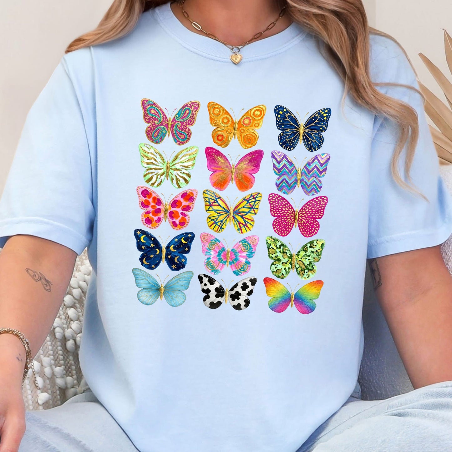 Butterfly Grid Graphic Tee