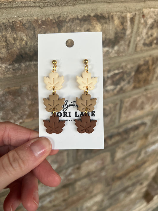 Neutral Leaves Earrings