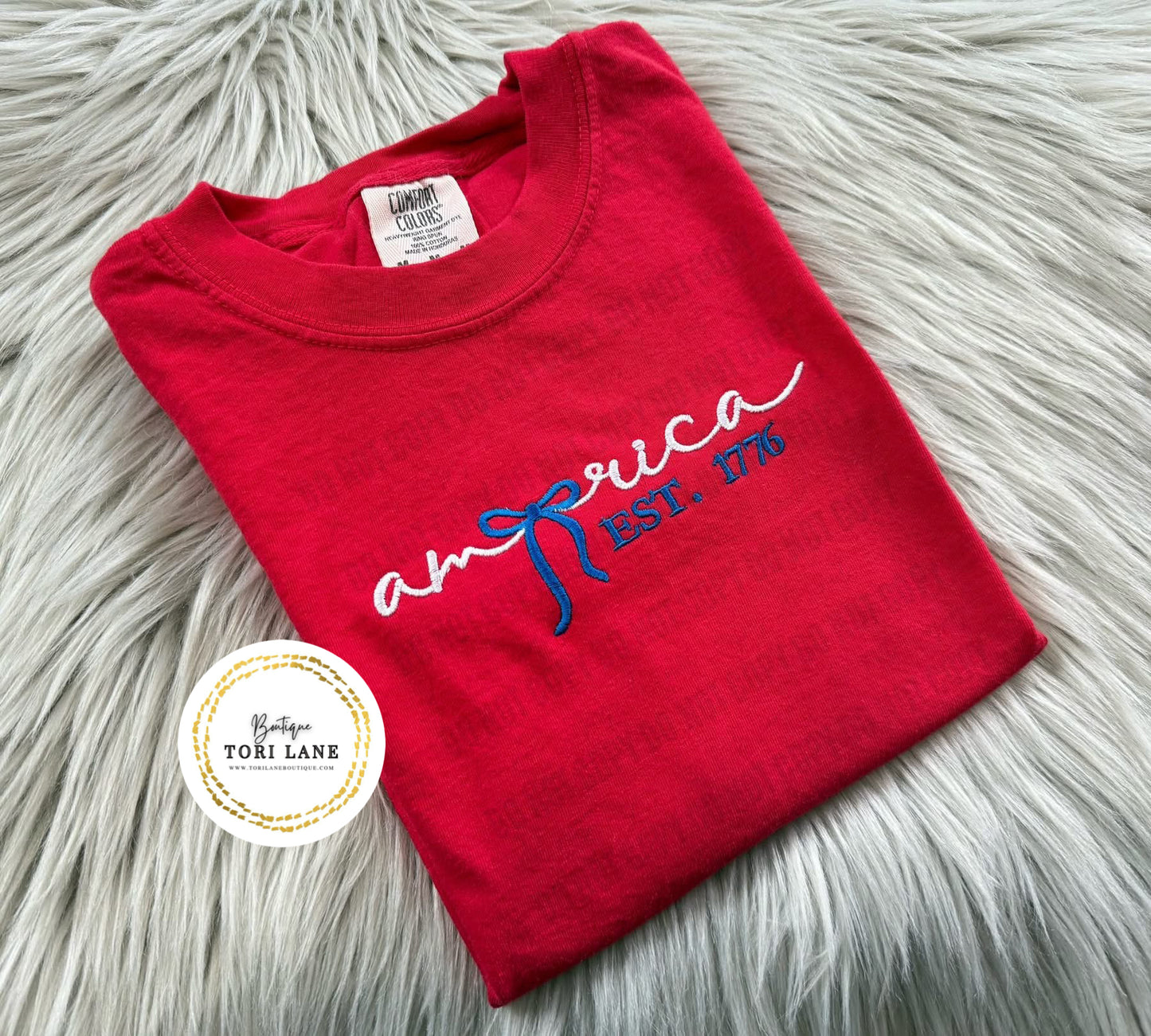 America 1778 Embroidery Tee/Sweatshirt