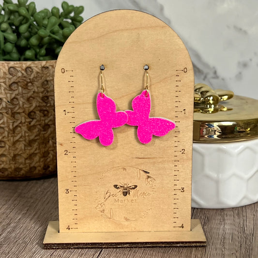 Pink Butterfly Earrings