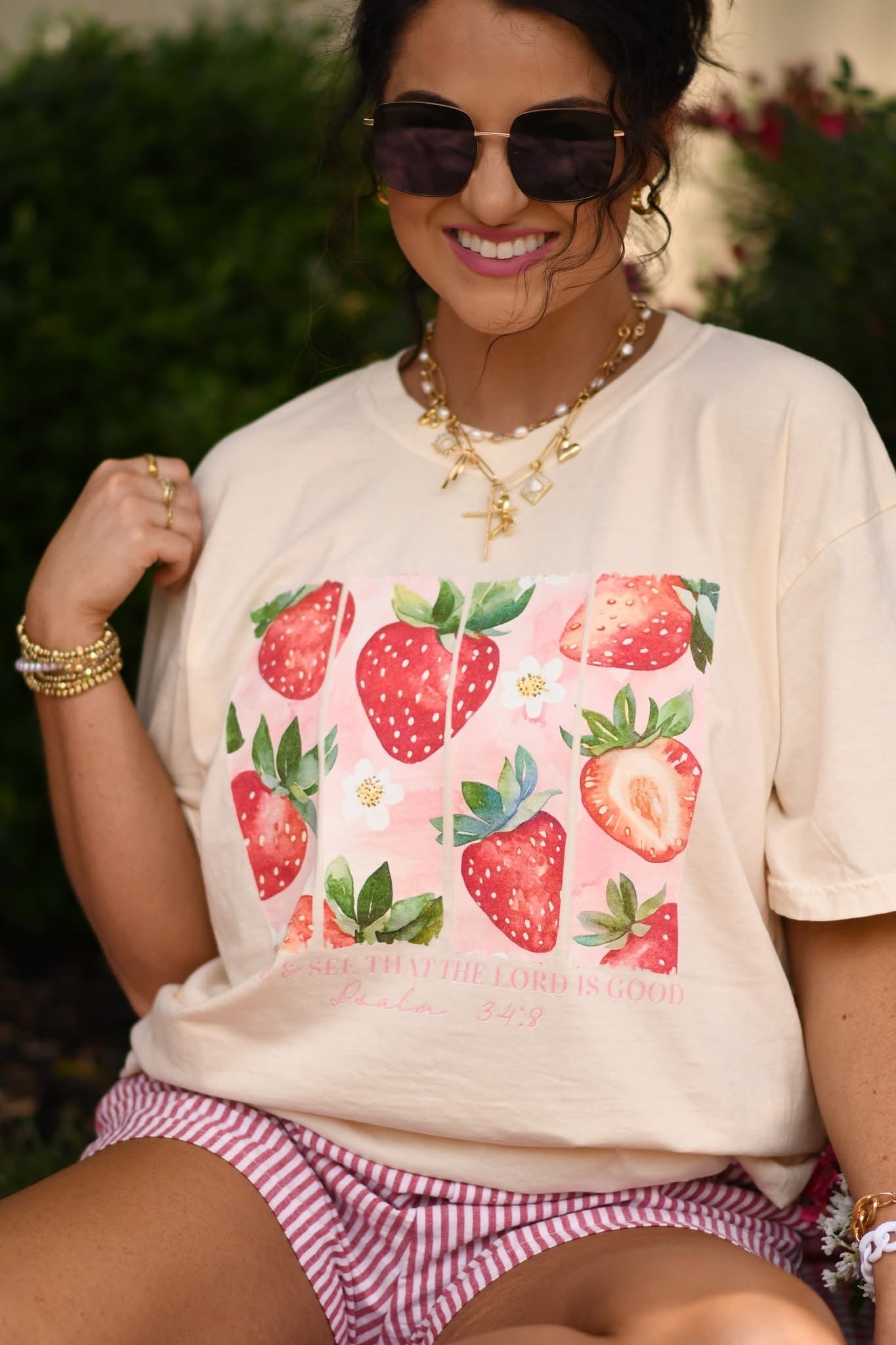 Taste And See The Lord Is Good Strawberry Graphic Tee