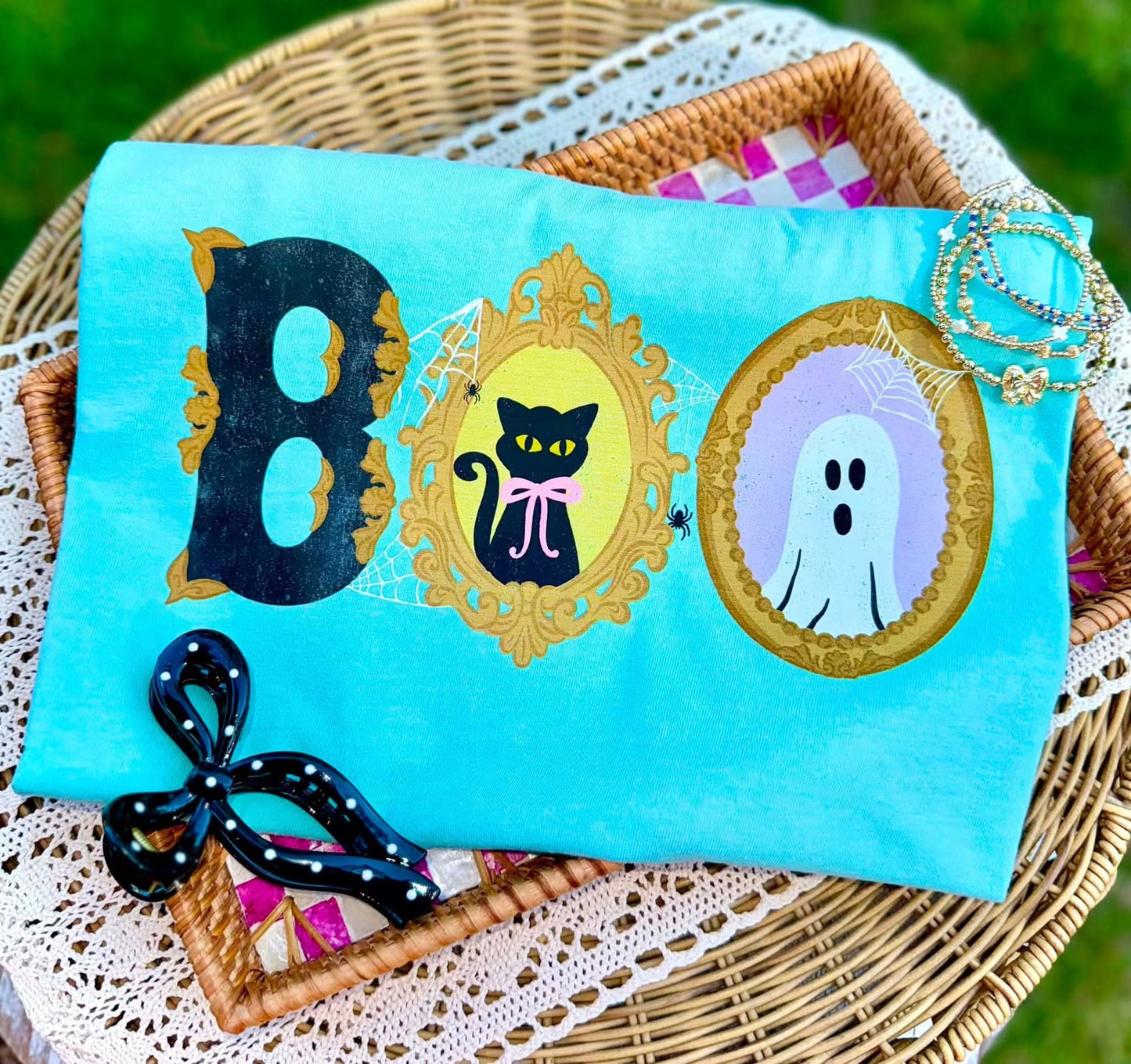 Boo Cat Frame Graphic Tee