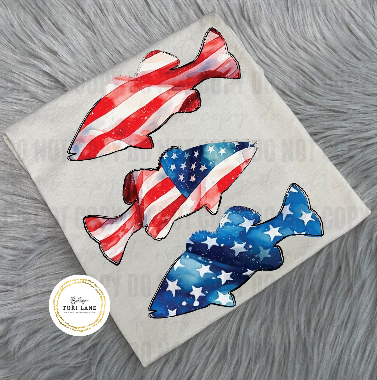 Patriotic Fish Graphic Tee/Sweatshirt