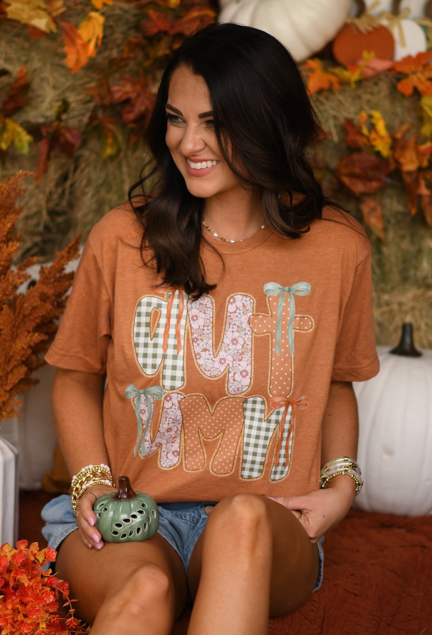 Autumn Faux Patch Graphic Tee