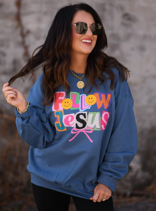 Follow Jesus Graphic Sweatshirt