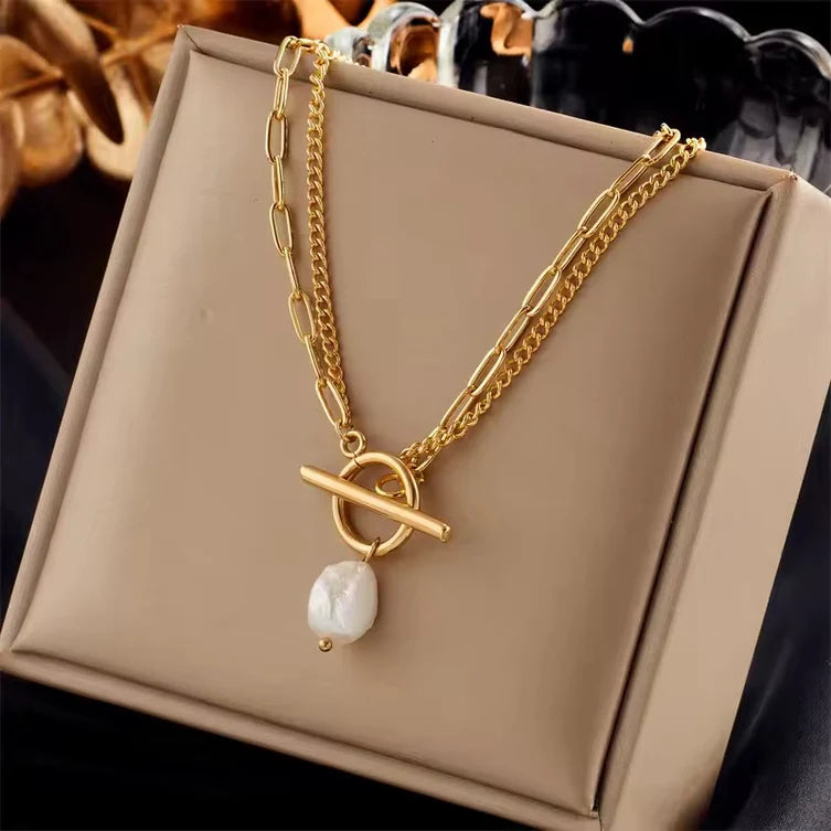 Gold Double Layered Necklace