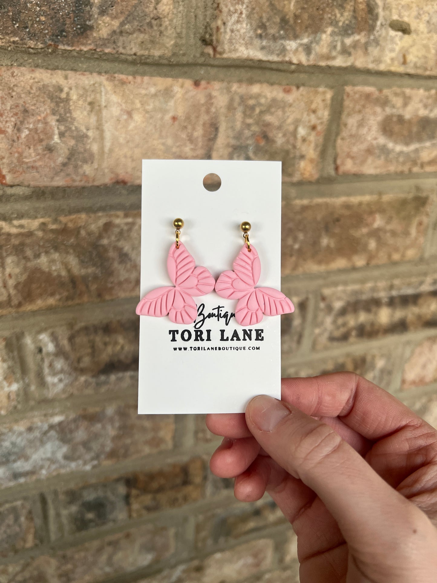 Pink Butterfly Earrings