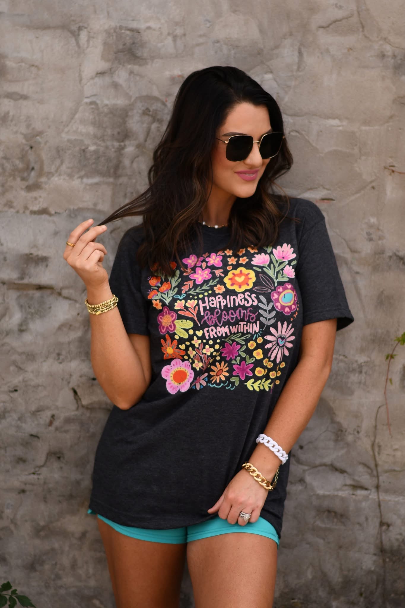 Happiness Blooms From Within Graphic Tee