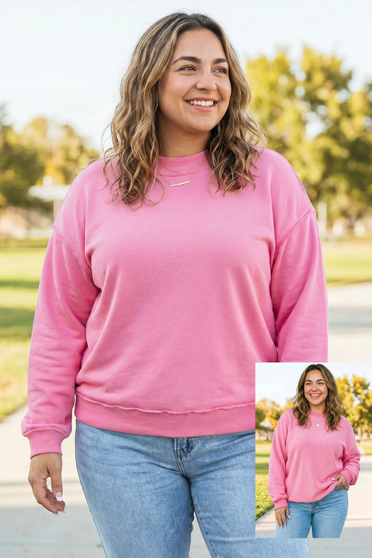 *PREORDER* Plus+ Exposed Seam Reversible Sweatshirt *multiple colors*