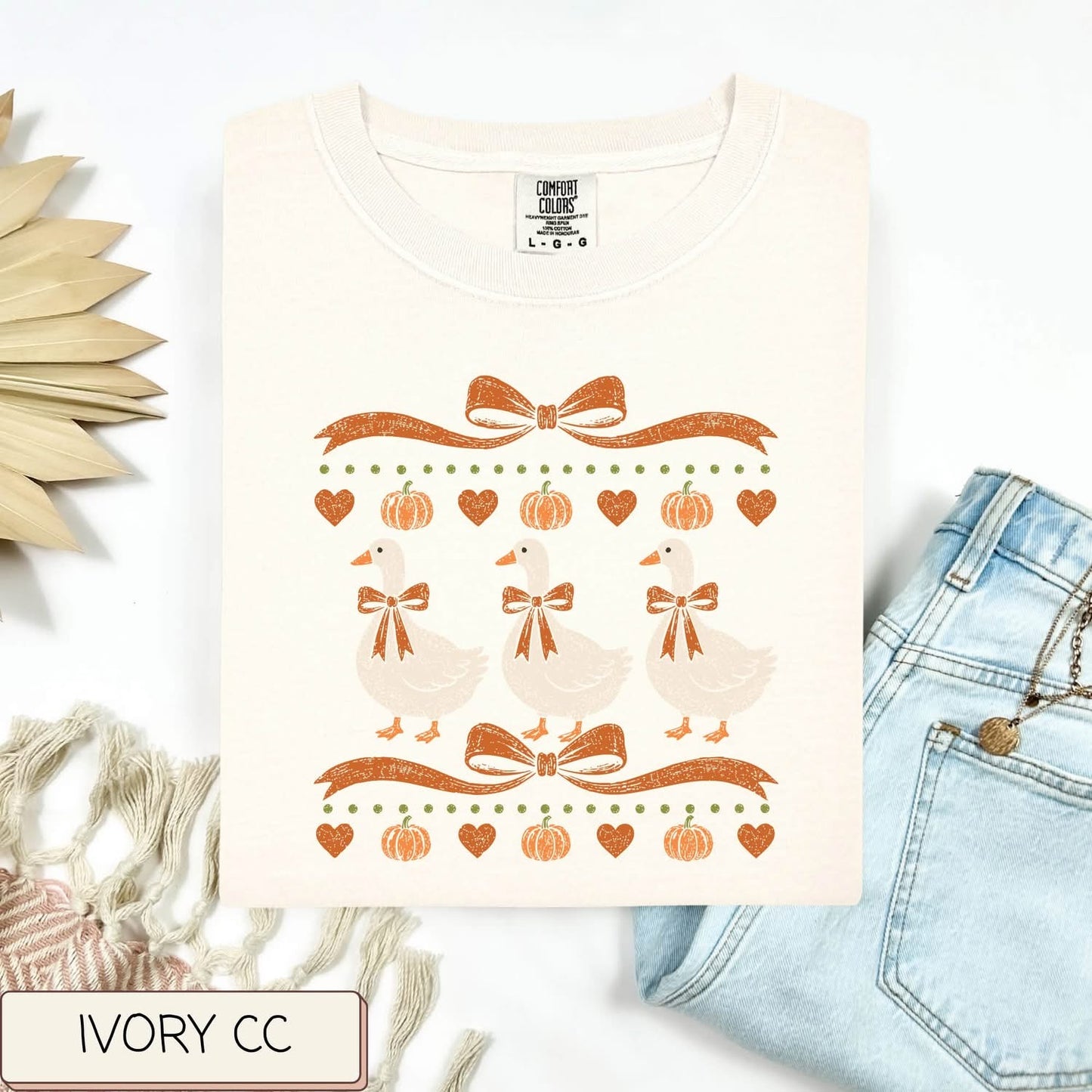 Orange Coquette Goose Graphic Tee