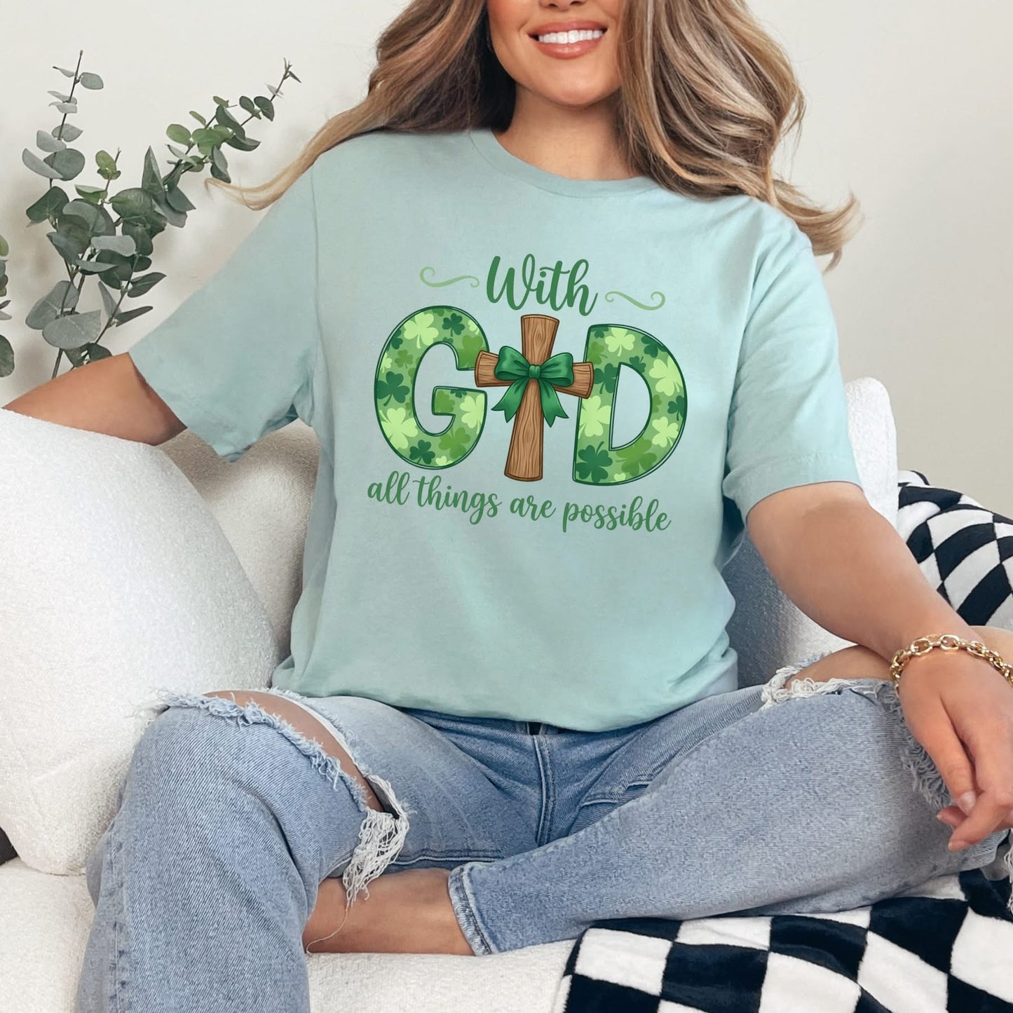 St Patrick With God Graphic Tee