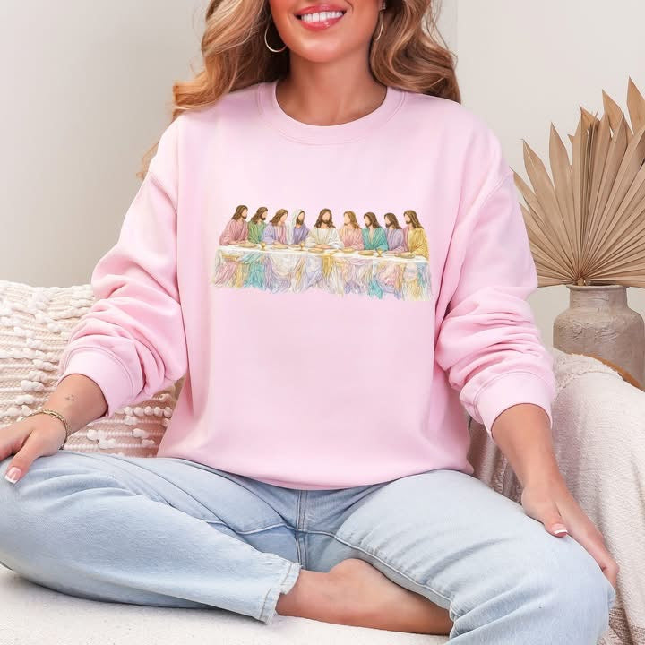Christian Last Supper Graphic Sweatshirt