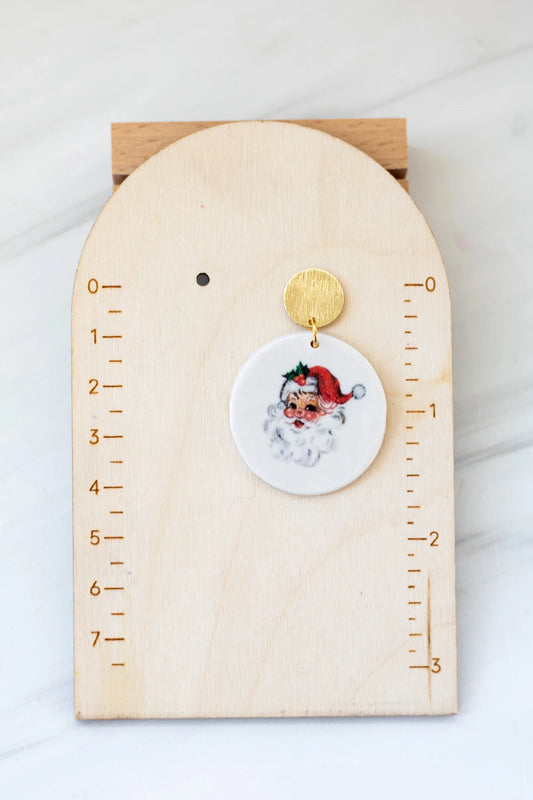 18k Classic Santa Earrings