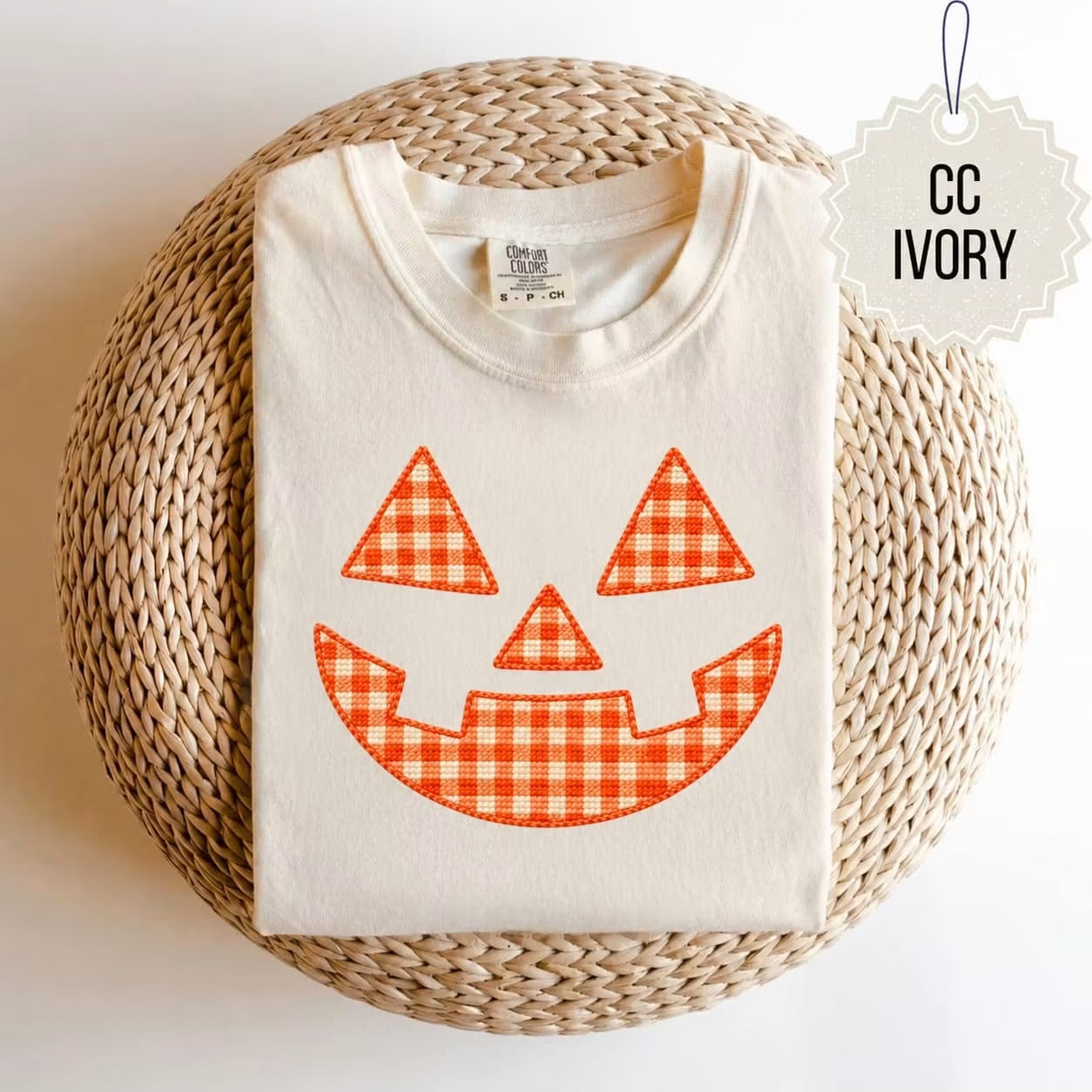Jack O Lantern Faux Stitch Graphic Tee