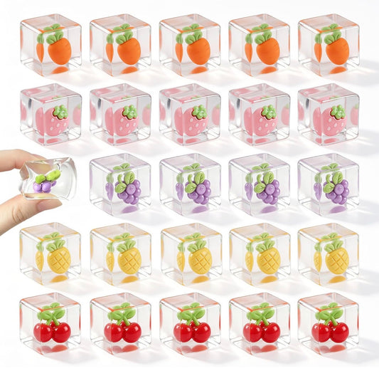 Mini Fruit Cube Squishy Toy