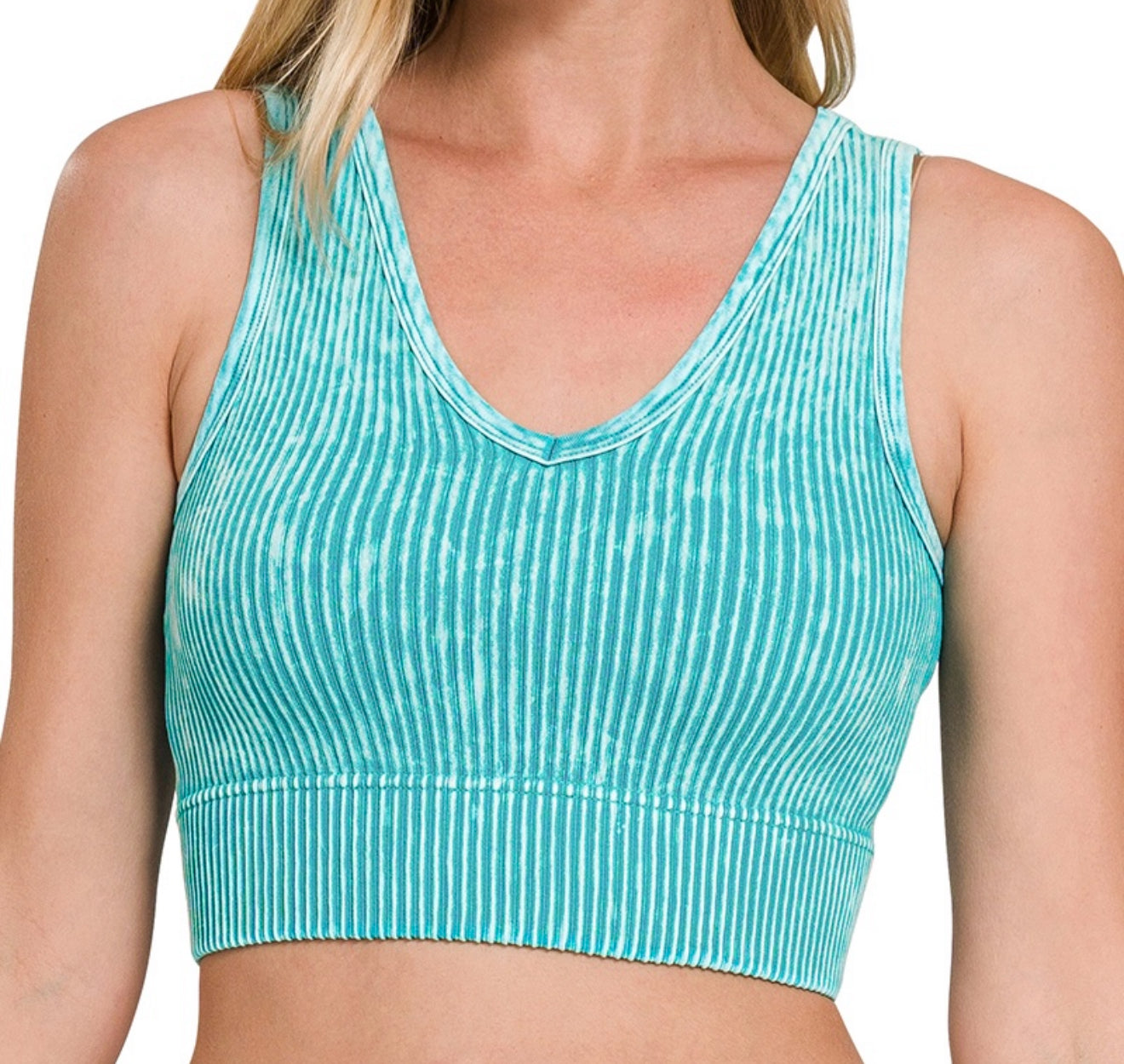 Teal Acid Wash Reversible Brami