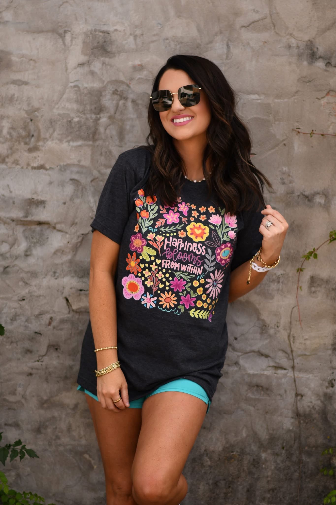 Happiness Blooms From Within Graphic Tee