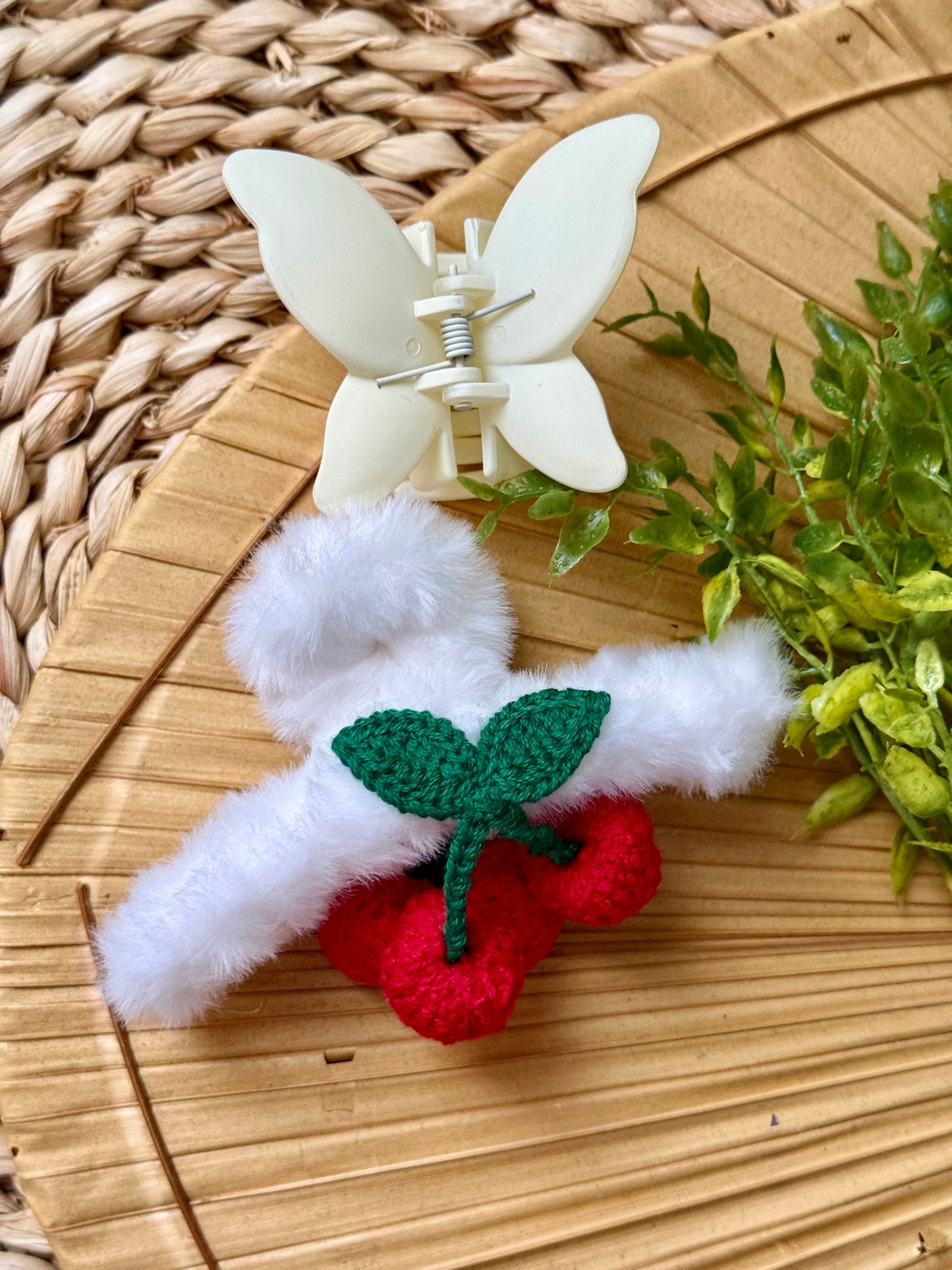 Cherry & Butterfly Claw Clip Set
