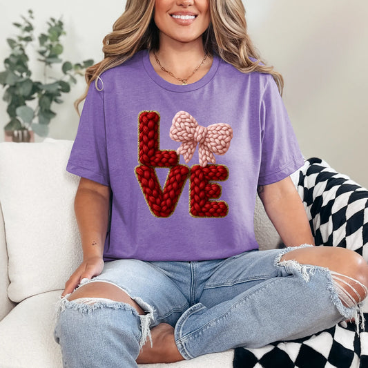 Faux Yarn Love Graphic Tee