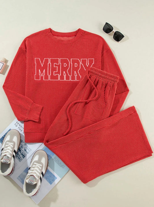*PREORDER* Corded Christmas Long Sleeve Pants Set