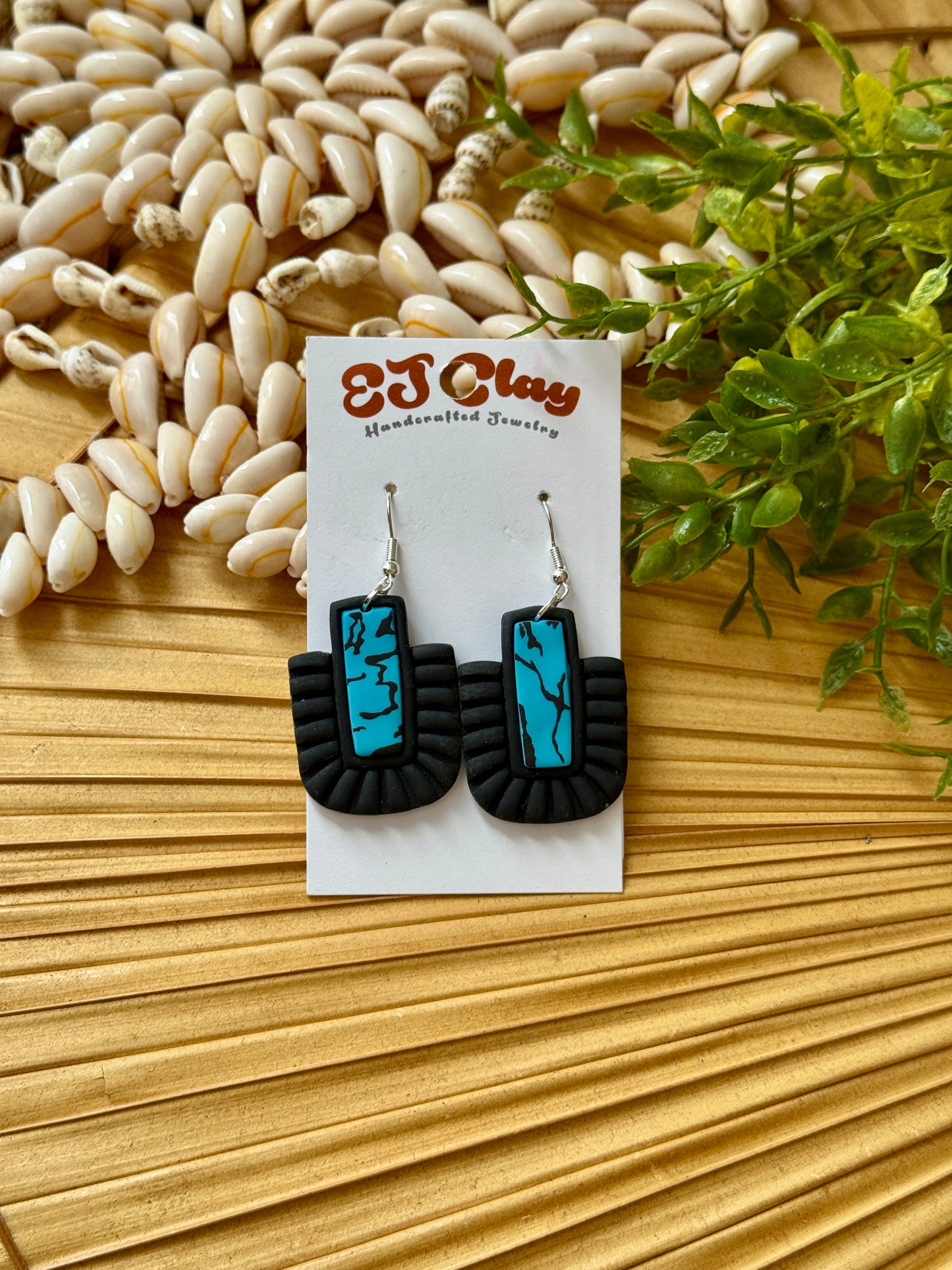 Turquoise Clay Earrings